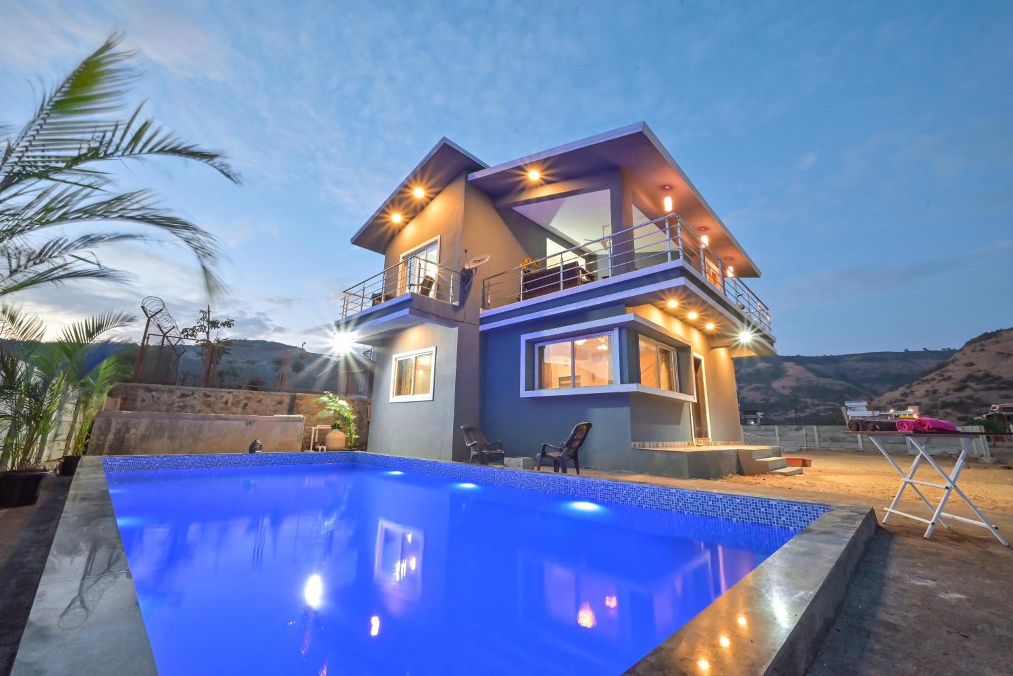 Ll Empyrean Stay Ll Mirage Chalet Ll 4Bhk Ll Ac Ll Largest Pvt Pool Ll โลนาวาลา ภายนอก รูปภาพ